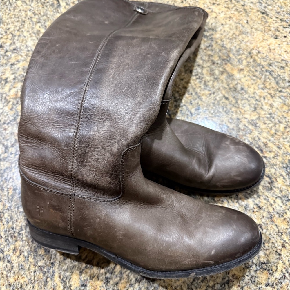 Frye Brown Leather Riding Boots women’s size 9 - Picture 8 of 11
